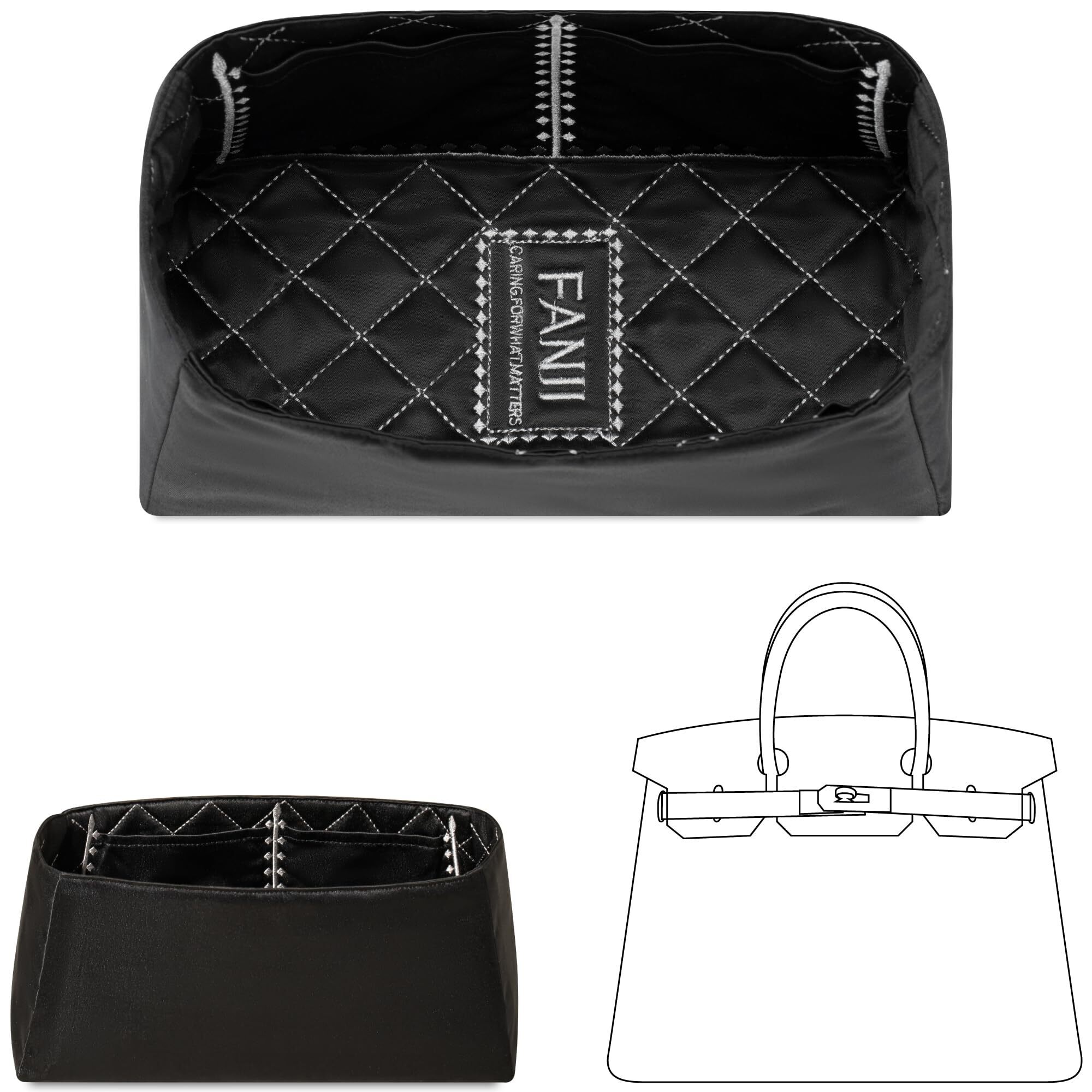 2231 Purse Organizer Insert For Hermes Birkin 30 Handbag, Custom Ferfect